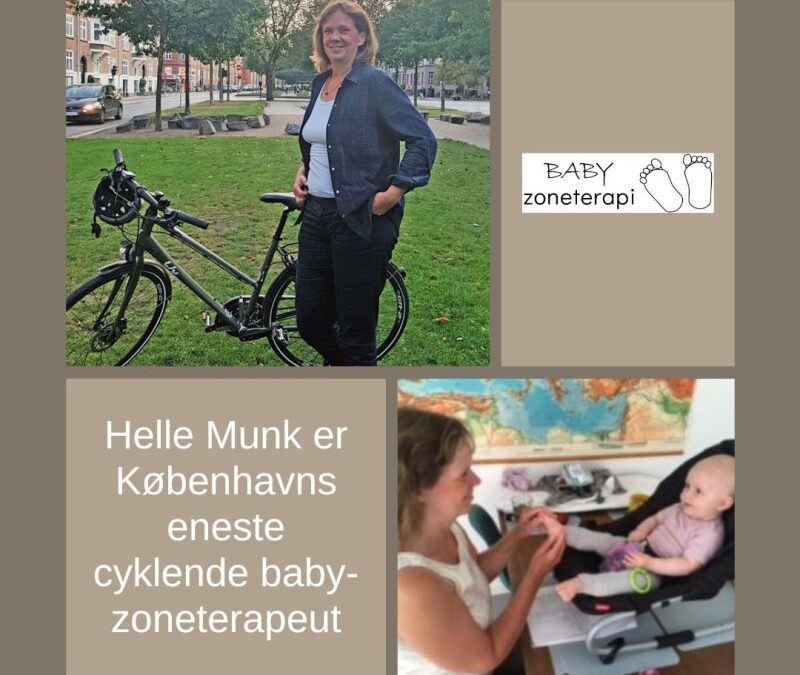Helle Munk er Københavns eneste cyklende babyzoneterapeut